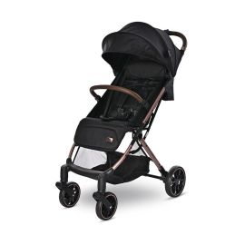 Carucior sport Ribera, tip troler, de la 0 luni pana la 3 ani, maxim 15 kg, dimensiuni compatibile avion, Negru Pearl