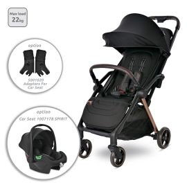 Carucior pentru nou-nascut autofold Loret, ultra-light, pana la 22 kg, Black Jasper