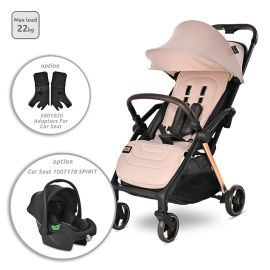Carucior pentru nou-nascut autofold Loret, ultra-light, pana la 22 kg, Beige