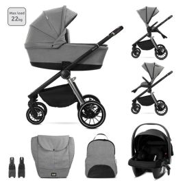 Carucior Set 3 in 1, Bianca, prevazut cu sistem anti-reflux, pana la 22 kg, Grey