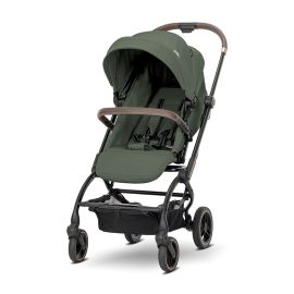 Carucior pentru nou-nascut, Makaya, cu scaun rotativ 360 grade, cadru din aluminiu, pana la 22 kg, Green