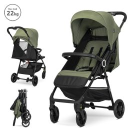 Carucior pentru nou-nascut, Noir, sistem de pliere cu o singura mana, pana la 22 Kg, Green