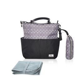 Geanta accesorii bebelusi, Laura, compartimentata, Black