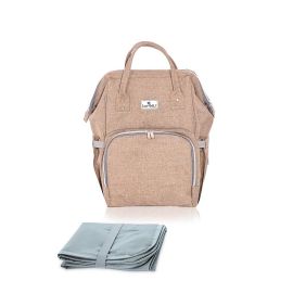 Rucsac accesorii bebelusi, Tina, multiple compartimente, Beige