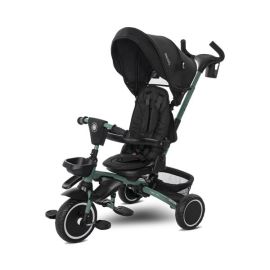 Tricicleta pentru copii, Freccia, multifunctionala, pliabila, sezut rotativ 360 grade, Black & Green