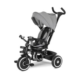 Tricicleta pentru copii, Tino, sezut rotativ 360 grade, scaun rabatabil, control parental, Grey