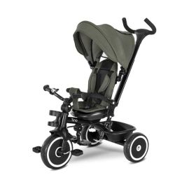 Tricicleta pentru copii, Tino, sezut rotativ 360 grade, scaun rabatabil, control parental, Green