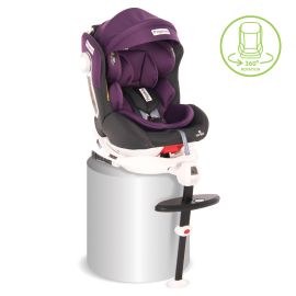 Scaun auto, Pegasus, Isofix, rotativ 360 grade, Grey & Violet