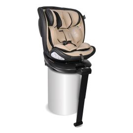 Scaun auto Estate, isofix, cu picior de sprijin, baza rotativa 360 grade, de la 0 luni pana la 12 ani, 40-150 cm, Bej