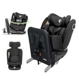 Scaun auto pentru copii, Auriga, i-Size, Isofix, anti rebound bar, rotativ 360, SPS, 0 luni-12 ani, 40-150 cm, Black