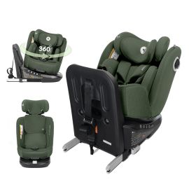 Scaun auto pentru copii, Auriga, i-Size, Isofix, anti rebound bar, rotativ 360, SPS, 0 luni-12 ani, 40-150 cm, Green