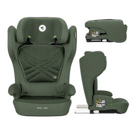 Scaun auto pentru copii, Rigel, i-Size, Isofix, pliabil pentru depozitare usoara, tetiera reglabila, 3 ani-12 ani, 100-150 cm, Green
