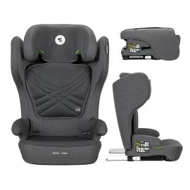Scaun auto pentru copii, Rigel, i-Size, Isofix, pliabil pentru depozitare usoara, tetiera reglabila, 3 ani-12 ani, 100-150 cm, Grey