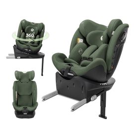 Scaun auto pentru copii, Perseus, i-Size, Isofix, baza rotativa, picior de sprijin, EPS Memory, panou de ventilatie, SPS,  0 luni-12 ani, 40-150 cm, Green