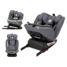 Scaun auto pentru copii, Capella, i-Size, Isofix, rotativ 360 grade, 0 luni-12 ani, 40-150 cm, Grey