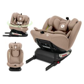 Scaun auto pentru copii, Capella, i-Size, Isofix, rotativ 360 grade, 0 luni-12 ani, 40-150 cm, Beige