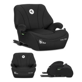 Inaltator auto pentru copii, Pyxis, i-Size, Isofix, tip booster cu spatar detasabil, 6-12 ani, 125-150 cm, Black