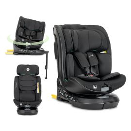 Scaun auto pentru copii, Solaris, i-Size, Isofix, picior de sprijin, rotativ 360, 40-150 cm, 0 luni-12 ani, Black