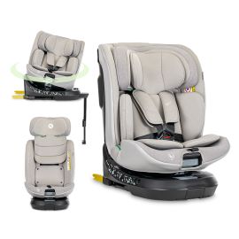 Scaun auto pentru copii, Solaris, i-Size, Isofix, picior de sprijin, rotativ 360, 40-150 cm, 0 luni-12 ani, Grey