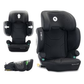Scaun auto pentru copii, Growgo, Isofix, pliabil, protectii laterale extensibile, spatar reglabil, tetiera reglabila, 100-150 cm, 3-12 ani, Black