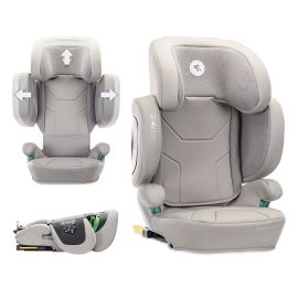 Scaun auto pentru copii, Growgo, Isofix, pliabil, protectii laterale extensibile, spatar reglabil, tetiera reglabila, 100-150 cm, 3-12 ani, Grey