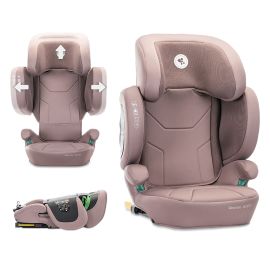 Scaun auto pentru copii, Growgo, Isofix, pliabil, protectii laterale extensibile, spatar reglabil, tetiera reglabila, 100-150 cm, 3-12 ani, Pink