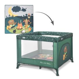 Tarc de joaca Play N Relax, 100x100x75 cm, deschidere laterala cu fermoar, geanta de transport, Green Night