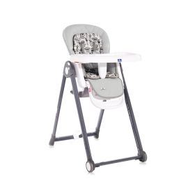 Scaun de masa Party, spatar reglabil, cadru aluminiu, pliere compacta, Gri Cool Leather