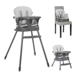 Scaun de masa pentru copii 3 in 1, Siesta, Grey Leather