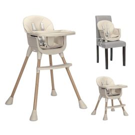 Scaun inalt de masa, Vanilla, 3 in 1, de la 6 luni pana la 6 ani (26kg), Beige