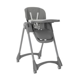 Scaun de masa pentru copii, Tummy Time, reglabil multiple pozitii, roti din silicon, Grey