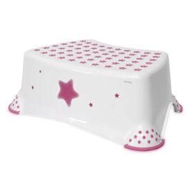 Inaltator baie, antiderapant, 40.5x29x14 cm, Stars Pink