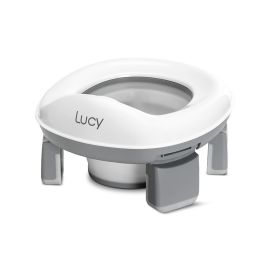 Olita pliabila de voiaj 2in1, Lucy, cu functie reductor WC, include geanta de transport si 20 saci de unica folosinta, Grey
