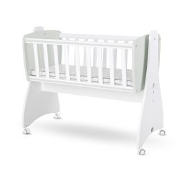 Patut leagan balansoar, First Dreams, 105 x 55 x 83 cm, transformabil, White Milky Green