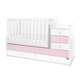 Mobilier multifunctional, Maxi Plus, 70 x 160 cm, transformabil, Trio White Orchid Pink