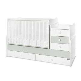 Mobilier multifunctional, Maxi Plus, 70 x 160 cm, transformabil, Trio White Milky Green