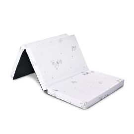 Saltea pliabila de voiaj, 60x120x5 cm, spuma elastica, Giraffe White