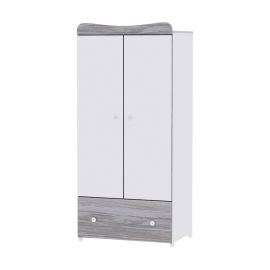 Dulap garderoba, Exclusive, 80x57x178 cm, 2 usi, White & Artwood