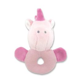 Jucarie de plus, Unicorn roz, 11 cm, zornaitoare, 0 luni+