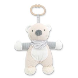 Jucarie de plus, Ursulet beige, 22 cm, zornaitoare, 0 luni+
