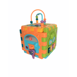 Cub de activitati, 10 piese, interactiv, multicolor