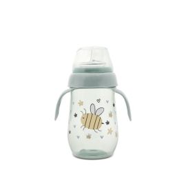 Biberon anticurgere cu toarte si gat larg, 6 luni+, 250 ml, My Friend, Iceberg Green