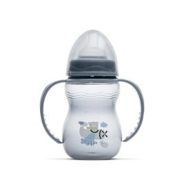 Biberon cu manere, My Friend, tetina moale din silicon, 0 luni+, 250 ml, Cameo Blue