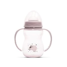 Biberon cu manere, My Friend, tetina moale din silicon, 0 luni+, 250 ml, Mellow Rose