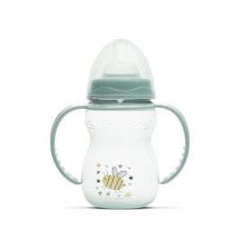 Biberon cu manere, My Friend, tetina moale din silicon, 0 luni+, 250 ml, Iceberg Green