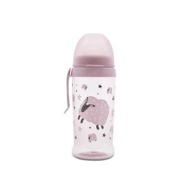 Biberon anticurgere, cu clips si tetina lata, protejeaza gingiile, 6 luni+, 360 ml, My Friend, Mellow Rose