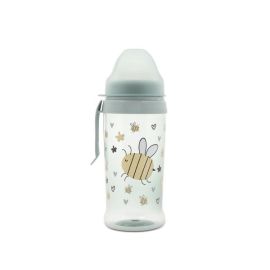 Biberon anticurgere, cu clips si tetina lata, protejeaza gingiile, 6 luni+, 360 ml, My Friend, Iceberg Green