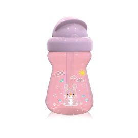 Biberon sport cu pai 325 ml Animalute, Pink