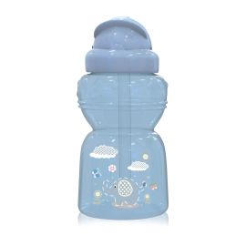 Biberon Mini Sport cu pai 200ml Animalute, Blue