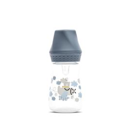 Biberon, My Friend, tetina moale din silicon, 0 luni+, 125 ml, Cameo Blue